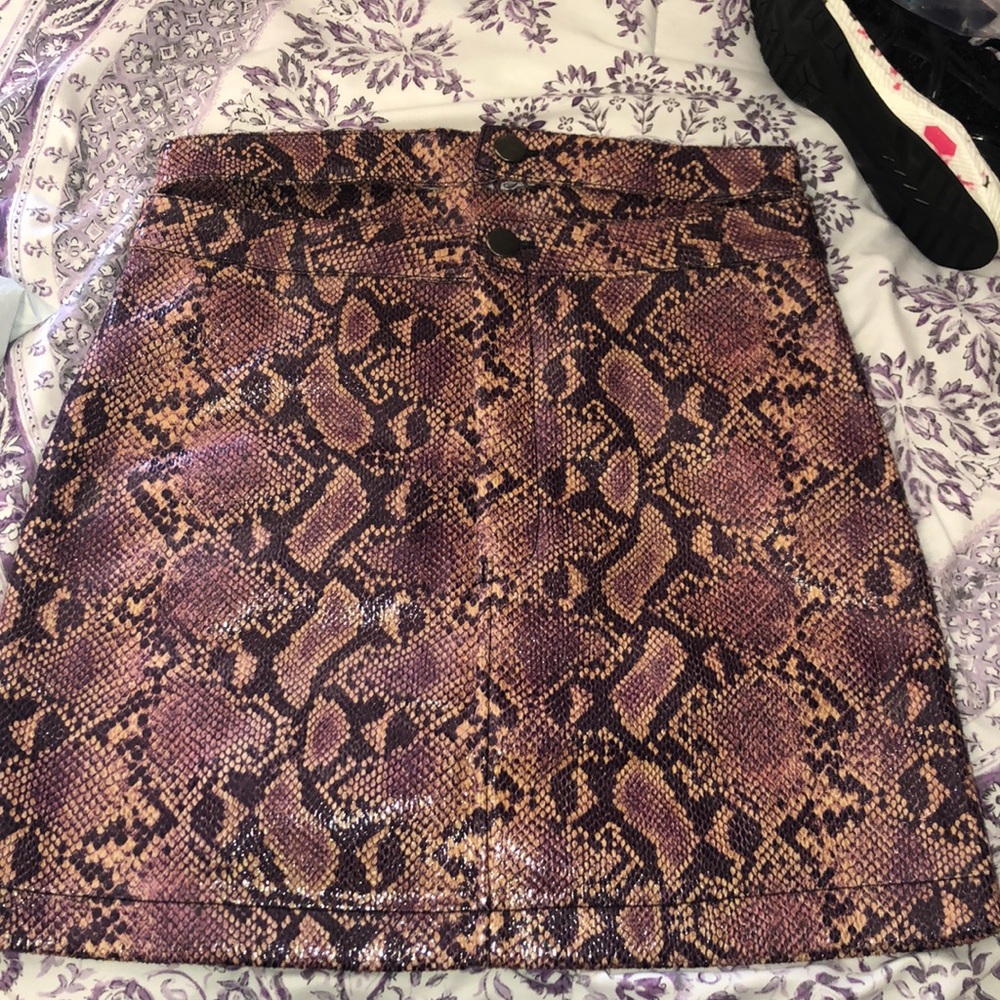 Pink Snakeskin Skirt Fashion Nova